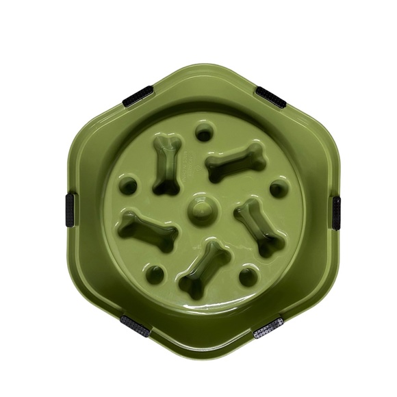 Slow Feeder Dog Bowl for Small and Medium Size Dogs - Green - Picture 4 of 5